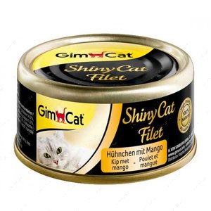 Консервы для кошек с курицей и манго "Shiny Cat Filet"