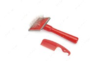 Щітки-пуходерки для собак та котів Camon Chrome-plated slicker brush with comb