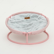 Складаний лежак для домашніх тварин MISOKO Pet bed round plush pink