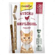 Ковбаски для котів з птахом і печінкою GimCat Sticks Poultry & Liver