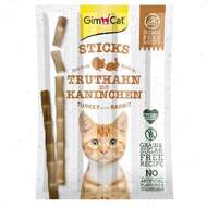Ковбаски для котів з індичкою та кроликом GimCat Sticks Turkey and Rabbit