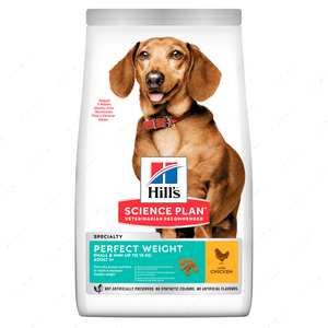 Сухий корм для дорослих собак дрібних порід для ідеальної ваги з куркою Hill's Science Adult Perfect Weight Small & Mini