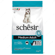 Сухий монопротеїновий корм для собак середніх порід Schesir Dog Medium Adult Fish