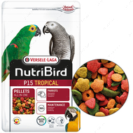 Гранульований корм для великих папуг горіхи та фрукти NutriBird P15 Tropical