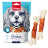 Ласощі для собак кістка з в'яленим м'ясом курки та кальцієм Wanpy Chicken Jerky & Calcium Bone Twists