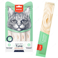 Ласощі для котів паста в стіках Wanpy Creamy Lickable Treats Tuna & Scallop