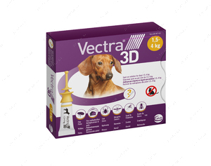 ВЕКТРА 3D капли от блох и клещей для собак и щенков от 1.5 - 4 кг VECTRA 3D Ceva