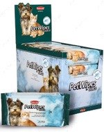 Влажные салфетки с ароматом талька для собак и кошек PET WIPES TALC