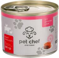 Влажный корм для собак мясной паштет мясное ассорти Pet Chef