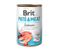 Вологий корм для собак, з лососем Brit Pate & Meat Dog Salmon