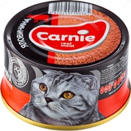 Влажный корм для взрослых котов мясной паштет с говядиной Carnie