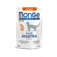 Вологий корм для дорослих кішок з качкою Monge Cat Wet MONOPROTEIN Adult Anatra