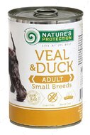 Вологий корм для дорослих собак малих порід з телятиною та качкою Nature's Protection Adult small breed Veal & Duck