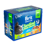 Вологий корм для стерилізованих котів, 4 смаки у наборі Brit Premium by Nature STERILISED PLATE CHUNKS
