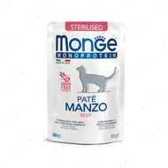 Вологий корм для стерилізованих кішок з яловичиною Monge Cat Wet MONOPROTEIN Sterilised Manzo