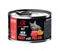 Вологий корм з яловичиною та динею для дорослих котів Alpha Spirit Beef with Melon for Adult Cat