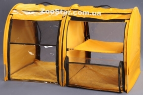 Выставочная палатка для кошек, собак Модуль Двойка Желтая