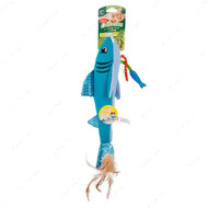 Игрушка для кошек мягкая акула с привлекающим запахом кошачьей мяты Hartz Cattraction with Silver Vine & Catnip Animal Pal Kicker Cat Toy